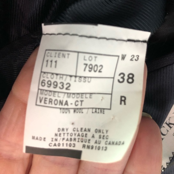 Jack Victor Navy Verona Wool Blazer - Picture 6 of 8